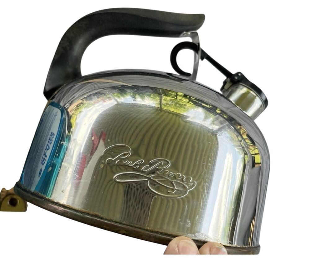 Vintage 2 Qt. Paul Revere Ware Whistling Copper Bottom Tea Kettle-g-98-C